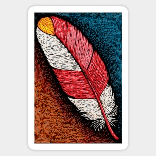 Spiritual Red Feather | A Message of Freedom Magnet